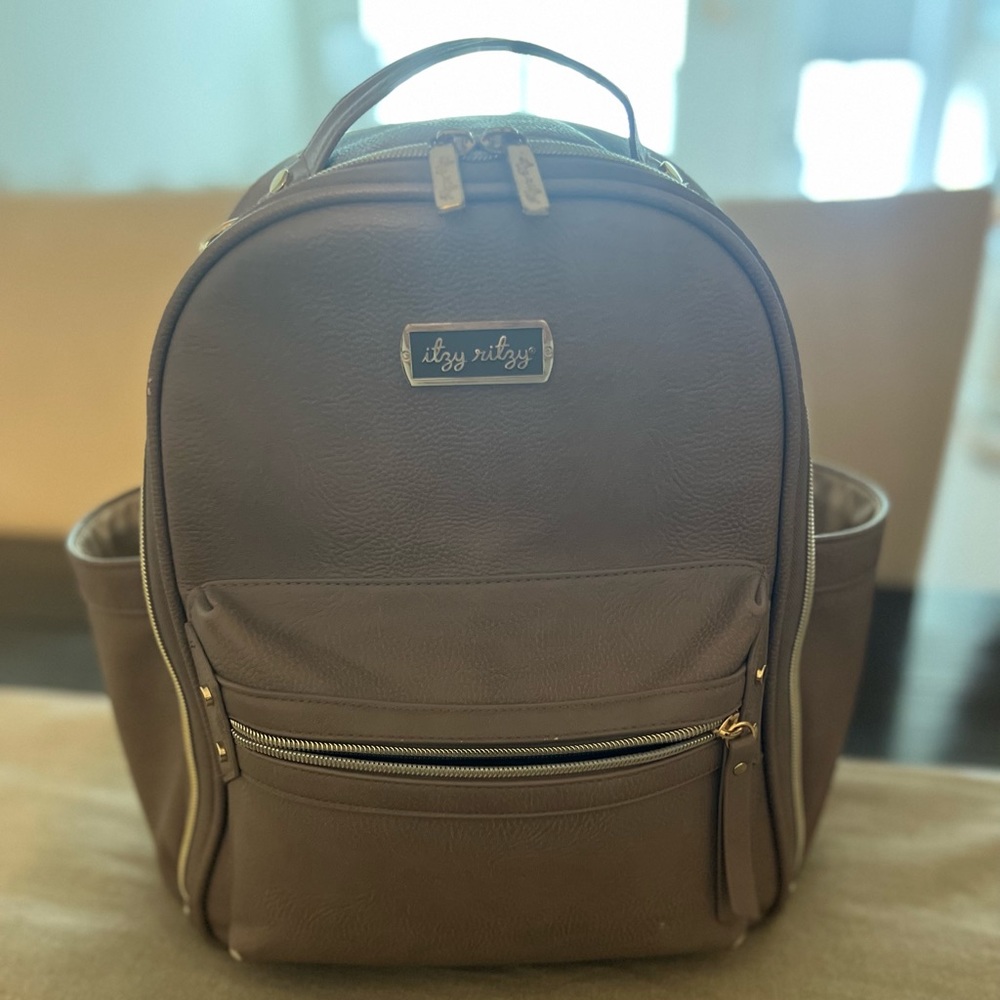 Itzy Ritzy Taupe Mini Backpack